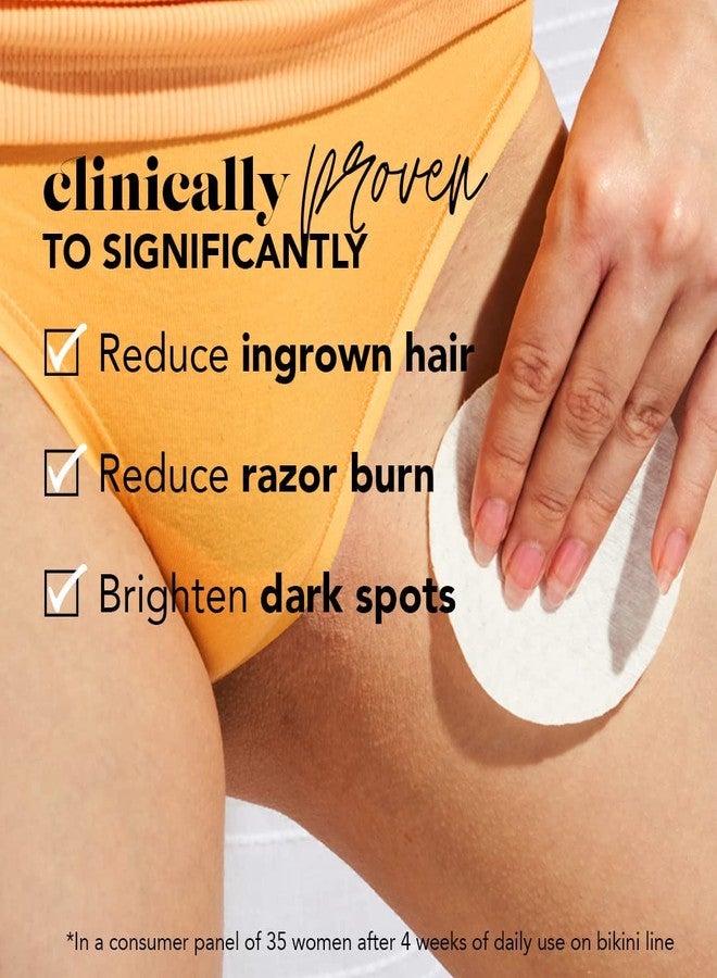 SweetSpot Labs Buff & Brighten [2 Pack] Daily Ingrown Hair Treatment with Salicylic Acid and Niacinamide, Safe for Bikini Area, Exfoliating & Brightening Pads - Image 2